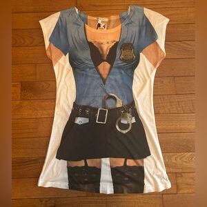 Y2K sexy cop oversized tee